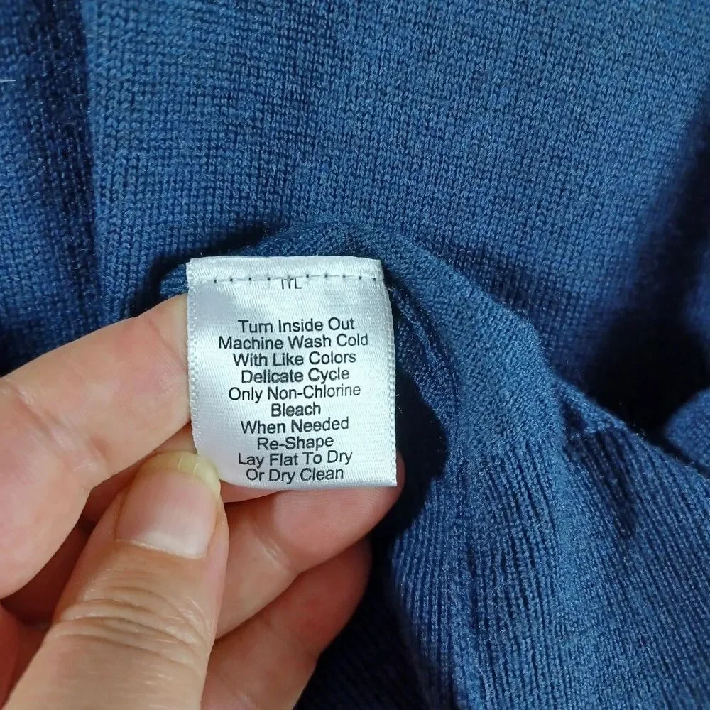 Jos A Bank 2XLT Traveler Merino Wool Preppy Sweater Vest Mens Navy V Neck Tall